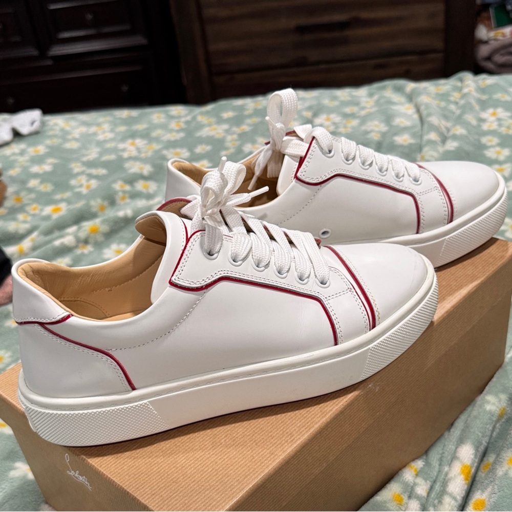 Christian Louboutin White and Red women’s Sneakers